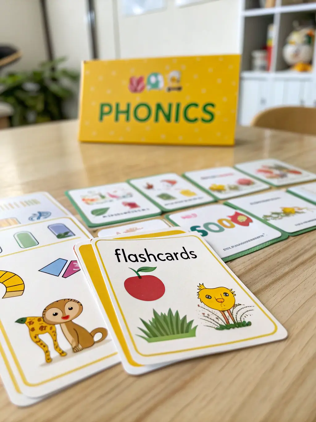 A set of printable flashcards featuring DoudouRêve characters and simple words, designed to aid in early literacy and vocabulary development for preschoolers.